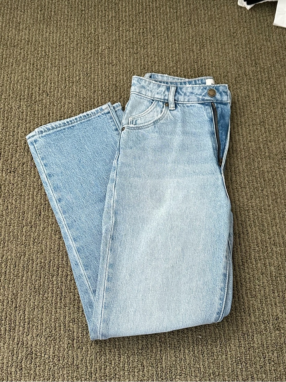 ROLLA'S Light Blue High-Rise Straight Jeans